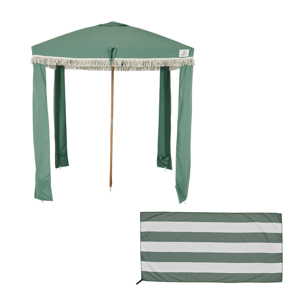 Beach Cabana - Palm Cove Green + BONUS Towel