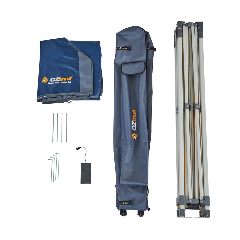 OZtrail Hydroflow Lumos 3 x 3m Gazebo Navy
