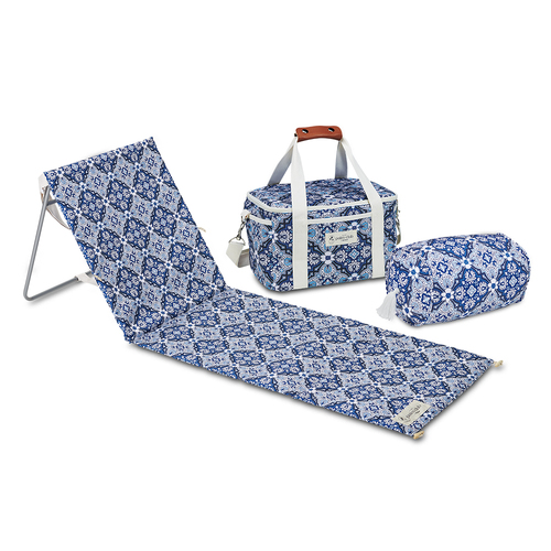 Mat Chair, Pillow & Beach Cooler – Bells Beach Blue