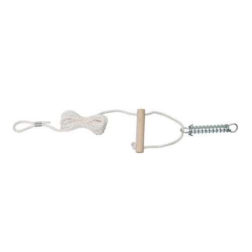 6mm Single Guy Rope with Wooden Runner & Spring