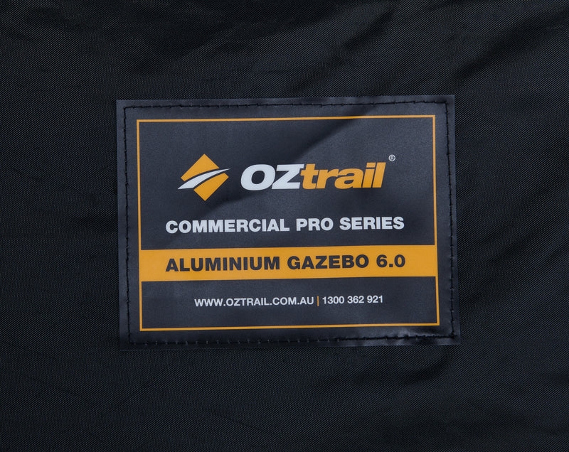 Commercial Pro 6.0 Gazebo Canopy - Black