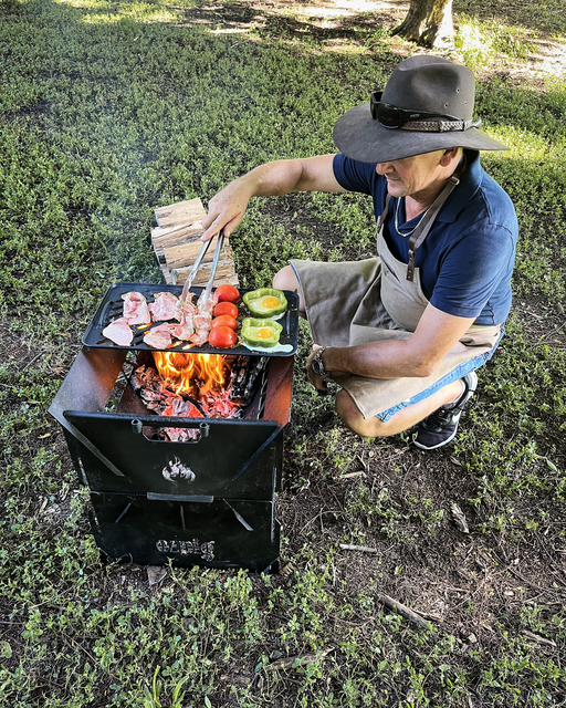 Ozpig Fire Pit Solid/Grill Cooking Plate