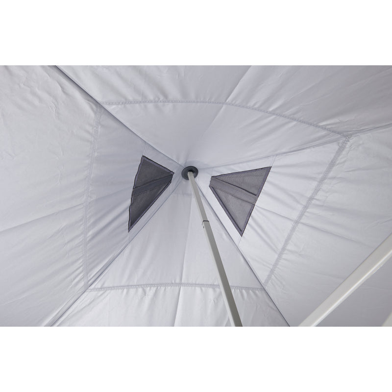 Commercial Deluxe 3x3m Flexi Shade Gazebo | Perfect for Markets | 500D White Canopy | Antiponding Bars | HD Wheeled Bag
