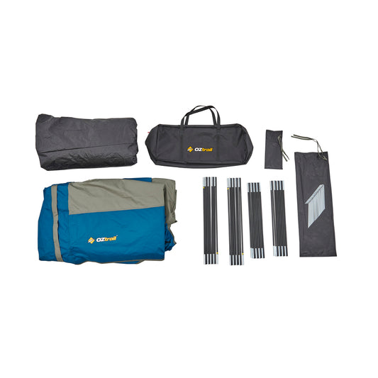 Tasman 10 Person Dome Tent | Full Dome Construction | 3 Room Tent | Heavy Duty PE Floor | Compact Pack Size