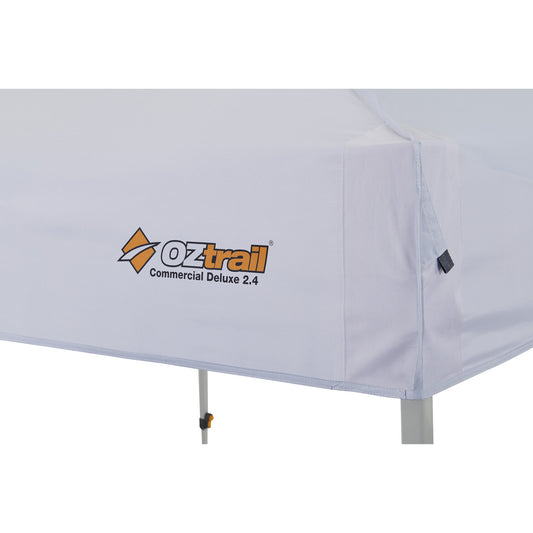 Commercial Deluxe 2.4x2.4m Gazebo | Perfect for Markets | 500D White Canopy | Antiponding Bars