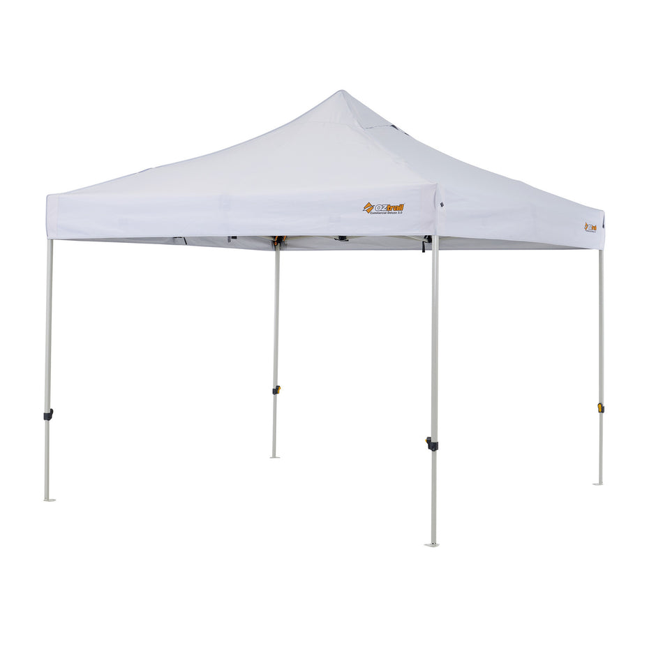 Commercial Deluxe 3x3m Gazebo | Perfect for Markets | 500D White Canopy | Antiponding Bars | HD Wheeled Bag