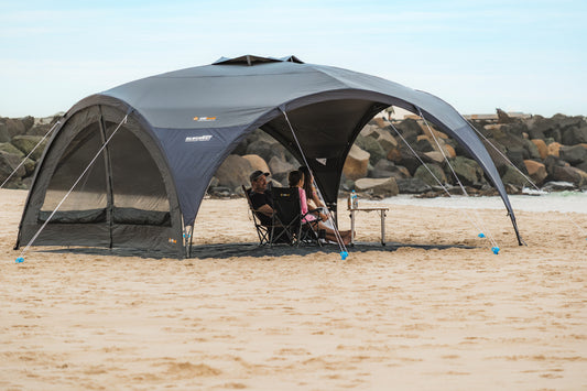 4.2m Blockout Shade Dome - With Sun Wall | Dome Gazebo | BlockOut Coating | UV Protection | Heavy Duty Steel Frame