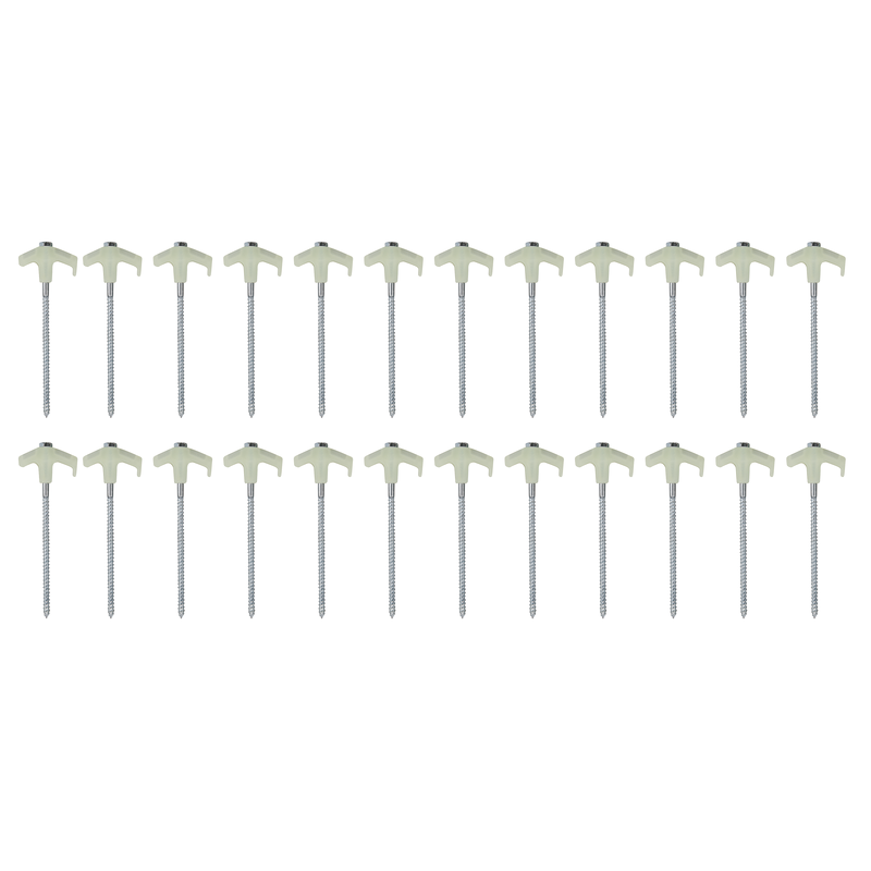 Screw In Tent Peg Set 25 Piece Glow in the dark