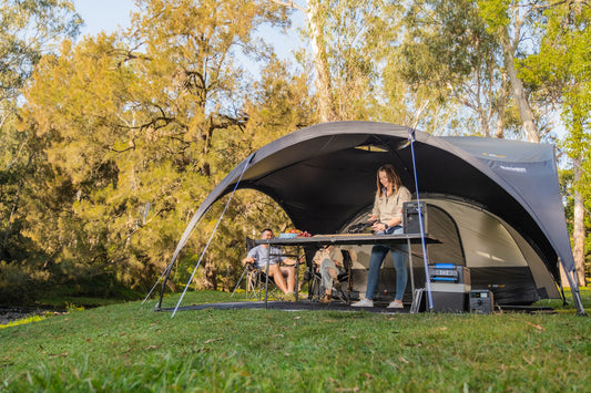 4.2m Blockout Shade Dome - With Sun Wall | Dome Gazebo | BlockOut Coating | UV Protection | Heavy Duty Steel Frame