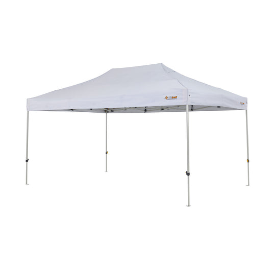 Commercial Deluxe 4.5x3m Gazebo | Perfect for Markets | 500D White Canopy | Antiponding Bars | HD Wheeled Bag