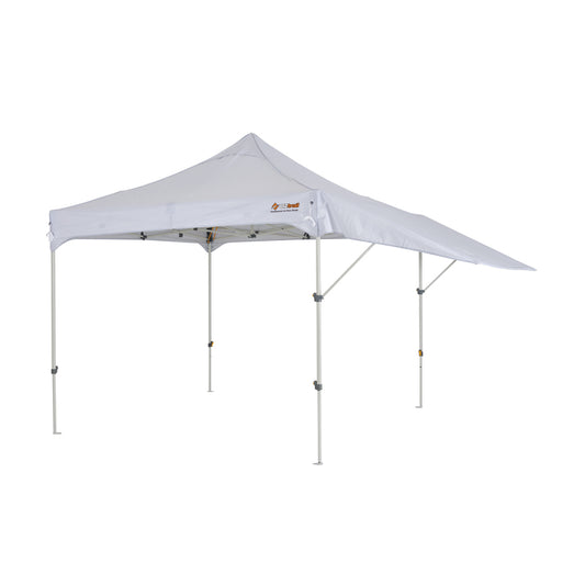 Commercial Deluxe 3x3m Flexi Shade Gazebo | Perfect for Markets | 500D White Canopy | Antiponding Bars | HD Wheeled Bag