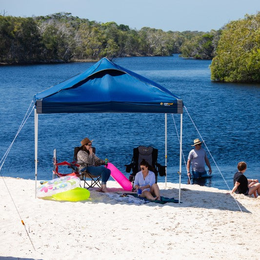 Hydroflow Deluxe 3x3m Gazebo | Heavy Duty Steel Frame | 300D Navy Canopy | Antiponding Bars | HD Wheeled Bag