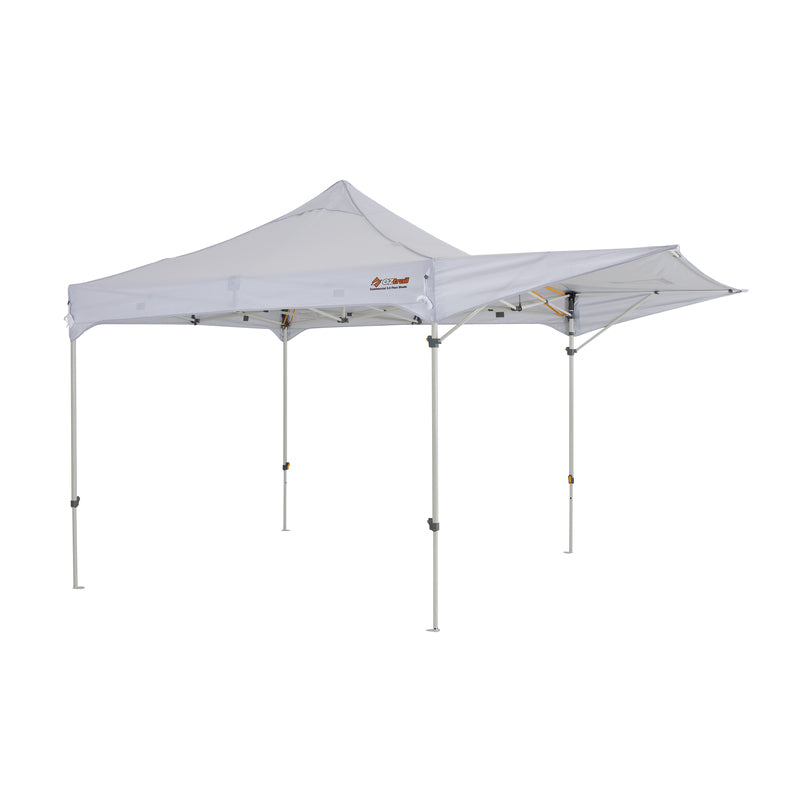 Commercial Deluxe 3x3m Flexi Shade Gazebo | Perfect for Markets | 500D White Canopy | Antiponding Bars | HD Wheeled Bag