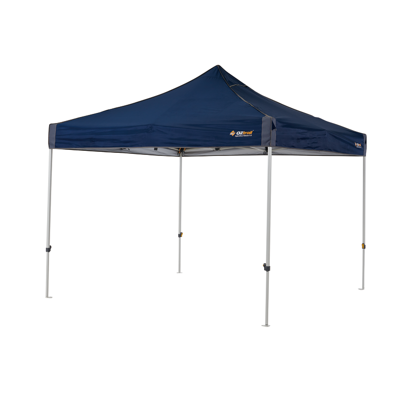 Hydroflow Deluxe 3x3m Gazebo | Heavy Duty Steel Frame | 300D Navy Canopy | Antiponding Bars | HD Wheeled Bag