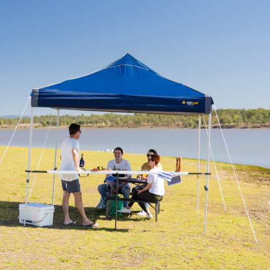 Hydroflow Deluxe 3x3m Gazebo | Heavy Duty Steel Frame | 300D Navy Canopy | Antiponding Bars | HD Wheeled Bag