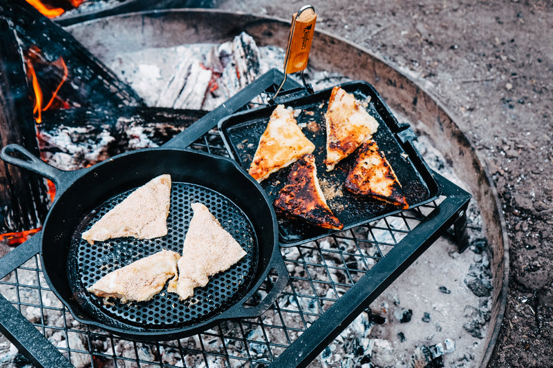 24cm Square Grill Frypan Folding Handle