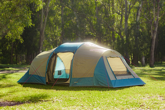 Tasman 10 Person Dome Tent | Full Dome Construction | 3 Room Tent | Heavy Duty PE Floor | Compact Pack Size