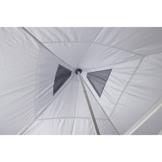 Commercial Deluxe 2.4x2.4m Gazebo | Perfect for Markets | 500D White Canopy | Antiponding Bars