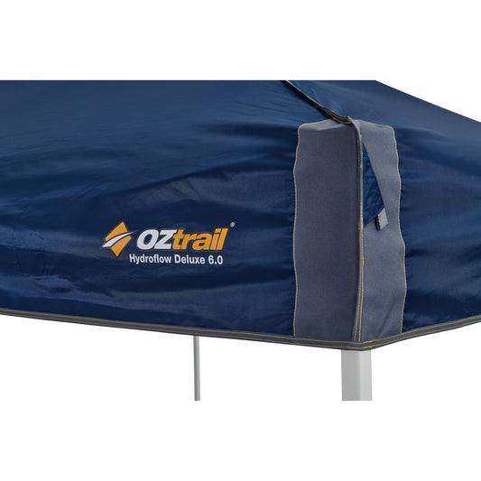 Hydroflow Deluxe 6x3m Gazebo | Heavy Duty Steel Frame | 300D Navy Canopy | Antiponding Bars