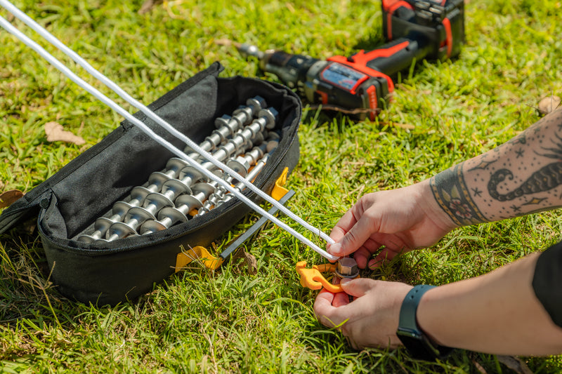 Screw-In Aluminium Peg Kit 22 Piece