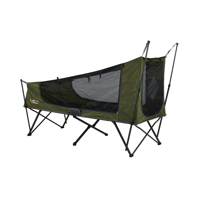 Easy Fold 1 Person Stretcher Tent | Heavy Duty Steel Frame | 1500mm Waterhead Rating | Compact Pack Size | 150kg Weight Rating