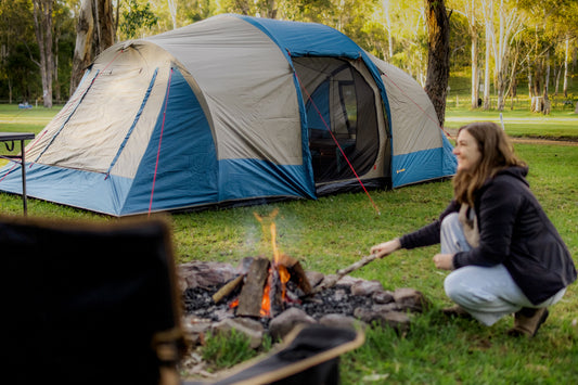 Tasman 10 Person Dome Tent | Full Dome Construction | 3 Room Tent | Heavy Duty PE Floor | Compact Pack Size