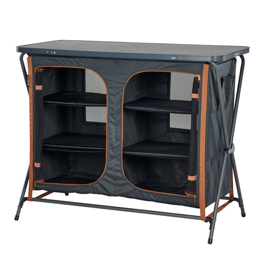 Deluxe Folding 3 Shelf Double Cupboard