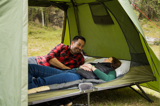 Easy Fold 2 Person Stretcher Tent | Heavy Duty Steel Frame | 1500mm Waterhead Rating | Compact Pack Size