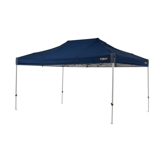 Hydroflow Deluxe 4.5x3m Gazebo | Heavy Duty Steel Frame | 300D Navy Canopy | Antiponding Bars