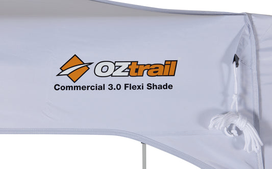 Commercial Deluxe 3x3m Flexi Shade Gazebo | Perfect for Markets | 500D White Canopy | Antiponding Bars | HD Wheeled Bag