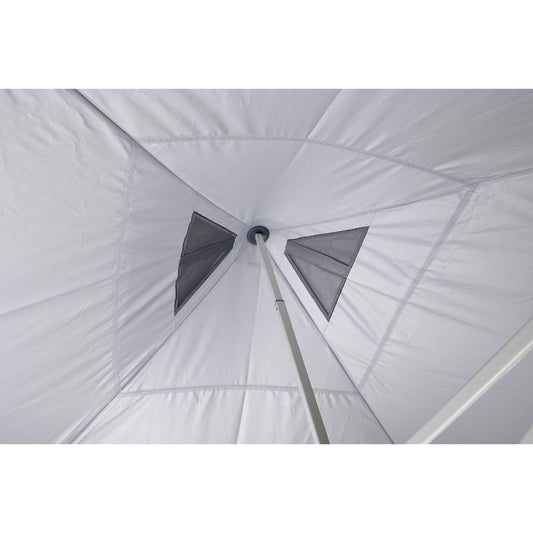 Commercial Deluxe 3x3m Flexi Shade Gazebo | Perfect for Markets | 500D White Canopy | Antiponding Bars | HD Wheeled Bag