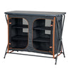 Deluxe Folding 3 Shelf Double Cupboard