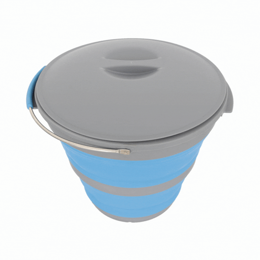 Popup Bucket With Lid 10L Blue