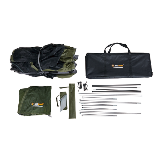 Easy Fold 2 Person Stretcher Tent | Heavy Duty Steel Frame | 1500mm Waterhead Rating | Compact Pack Size