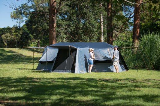 Fast Frame Blockout Lumos 12 Person Tent | 3 Room Tent | Integrated Lighting | 3000m Waterhead Rating