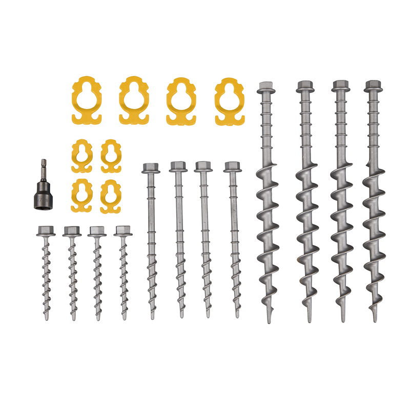 Screw-In Aluminium Peg Kit 22 Piece