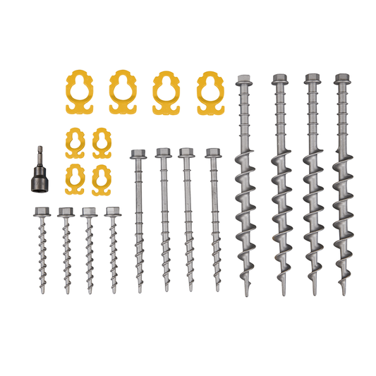 Screw-In Aluminium Peg Kit 22 Piece