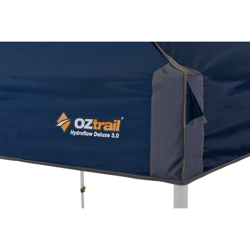 Hydroflow Deluxe 3x3m Gazebo | Heavy Duty Steel Frame | 300D Navy Canopy | Antiponding Bars | HD Wheeled Bag