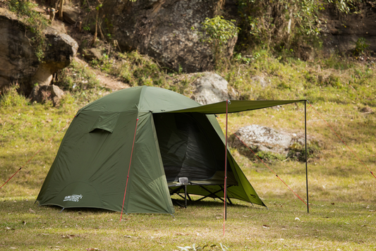 Easy Fold 2 Person Stretcher Tent | Heavy Duty Steel Frame | 1500mm Waterhead Rating | Compact Pack Size