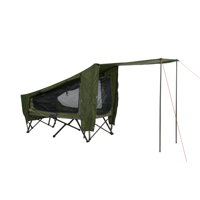 Easy Fold 1 Person Stretcher Tent | Heavy Duty Steel Frame | 1500mm Waterhead Rating | Compact Pack Size | 150kg Weight Rating