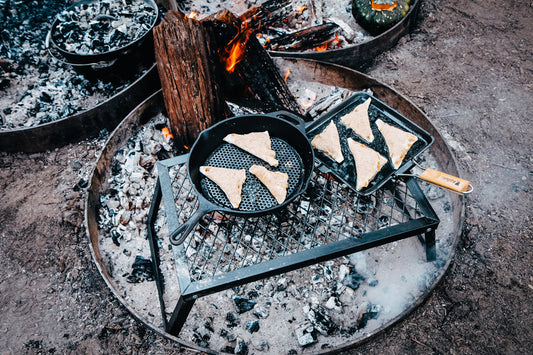 24cm Square Grill Frypan Folding Handle