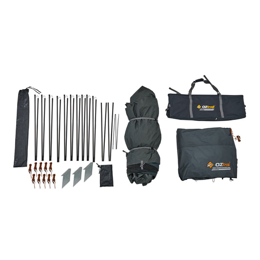 Fast Frame Blockout Lumos 12 Person Tent | 3 Room Tent | Integrated Lighting | 3000m Waterhead Rating