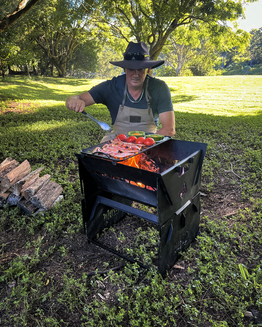Ozpig Fire Pit Solid/Grill Cooking Plate