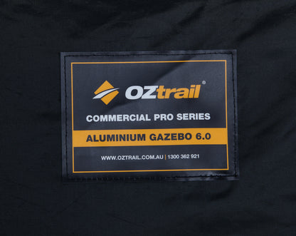Commercial Pro 6.0 Gazebo Canopy - Black