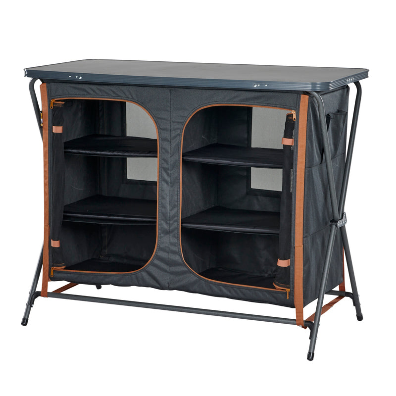 Deluxe Folding 3 Shelf Double Cupboard