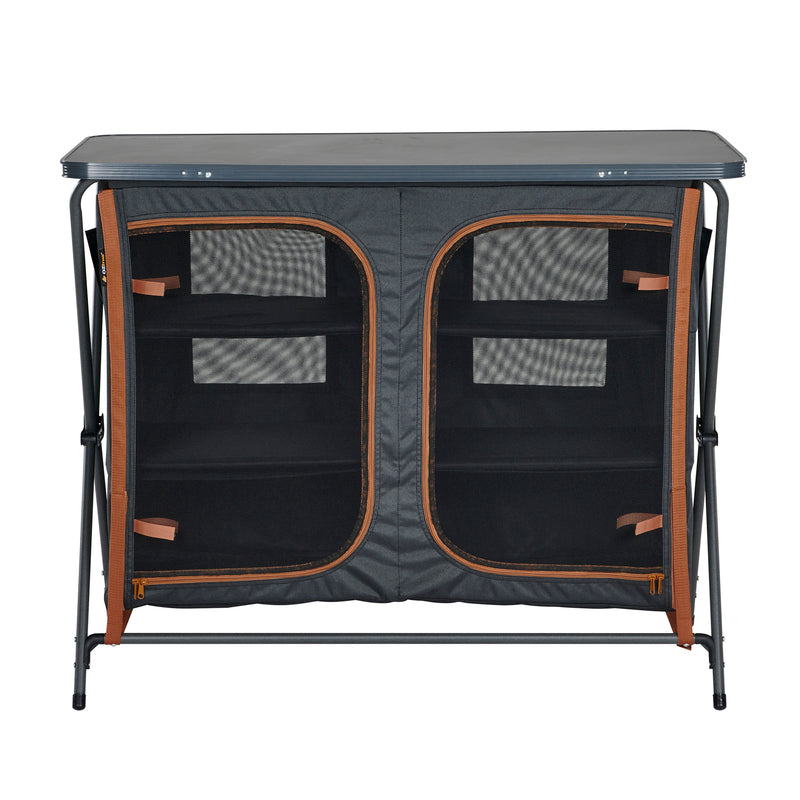 Deluxe Folding 3 Shelf Double Cupboard
