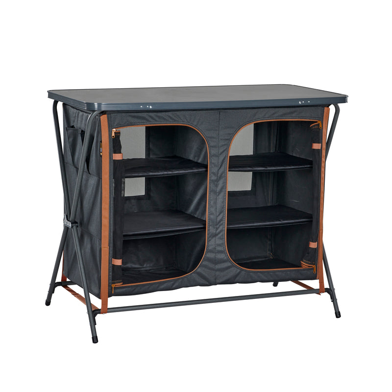 Deluxe Folding 3 Shelf Double Cupboard