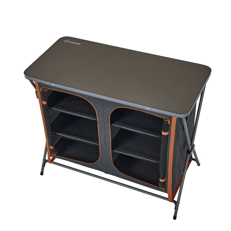 Deluxe Folding 3 Shelf Double Cupboard