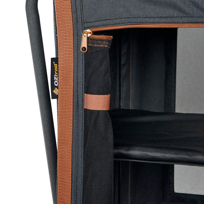 Deluxe Folding 3 Shelf Double Cupboard