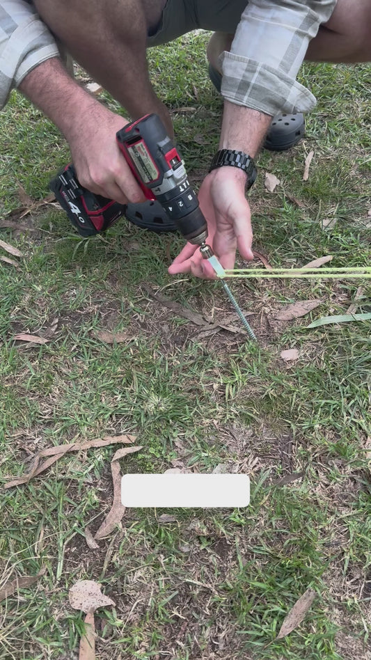 Screw In Tent Peg Set 25 Piece Glow in the dark